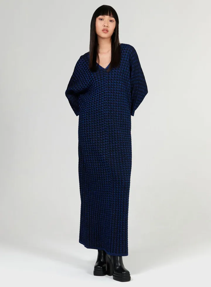 Metallic V-Neck Kaftan