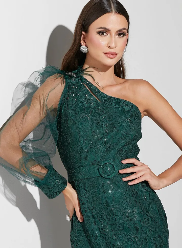 Renee Farah One Shoulder Mermaid Dress
