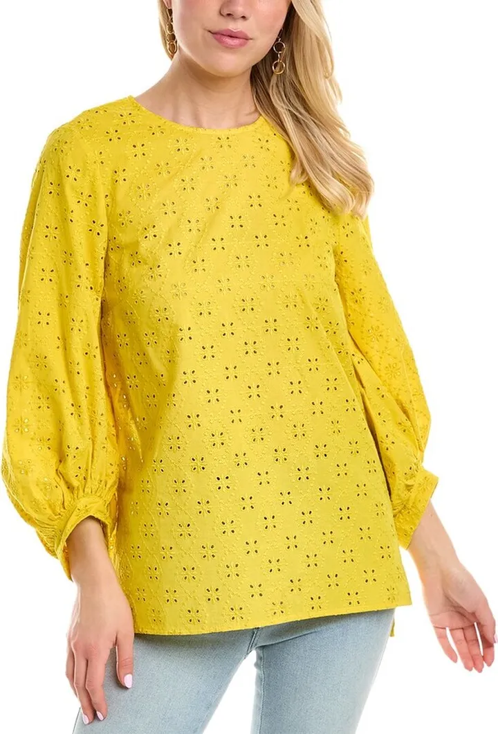 Pearl By Lela Rose Eyelet Tunic Top