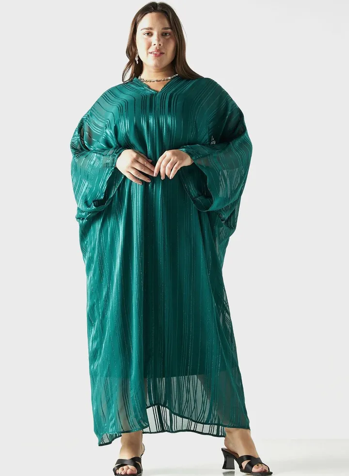 Cape Sleeve Tiered Dress