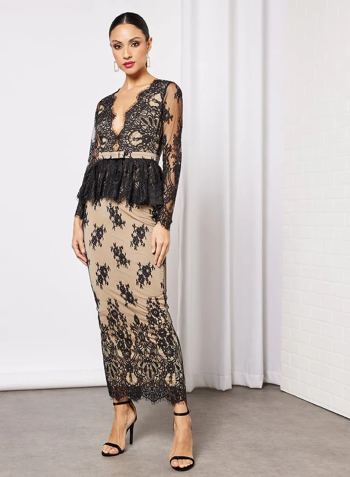 Peplum Lace Dress