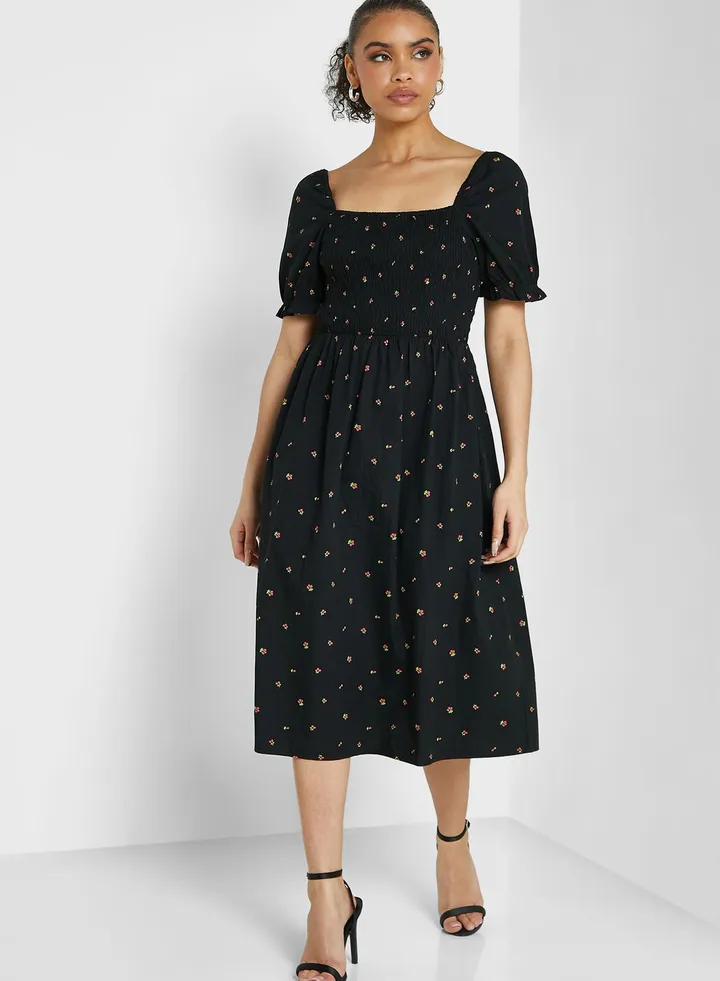 Printed Tiered Dress