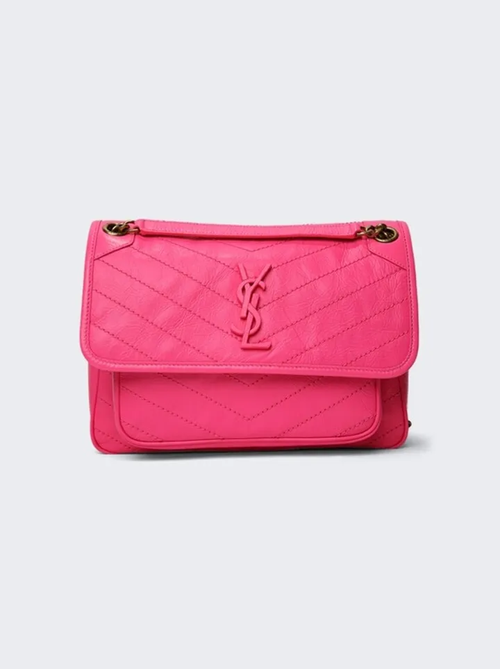 Niki Medium Chain Bag Rose Glow Pink