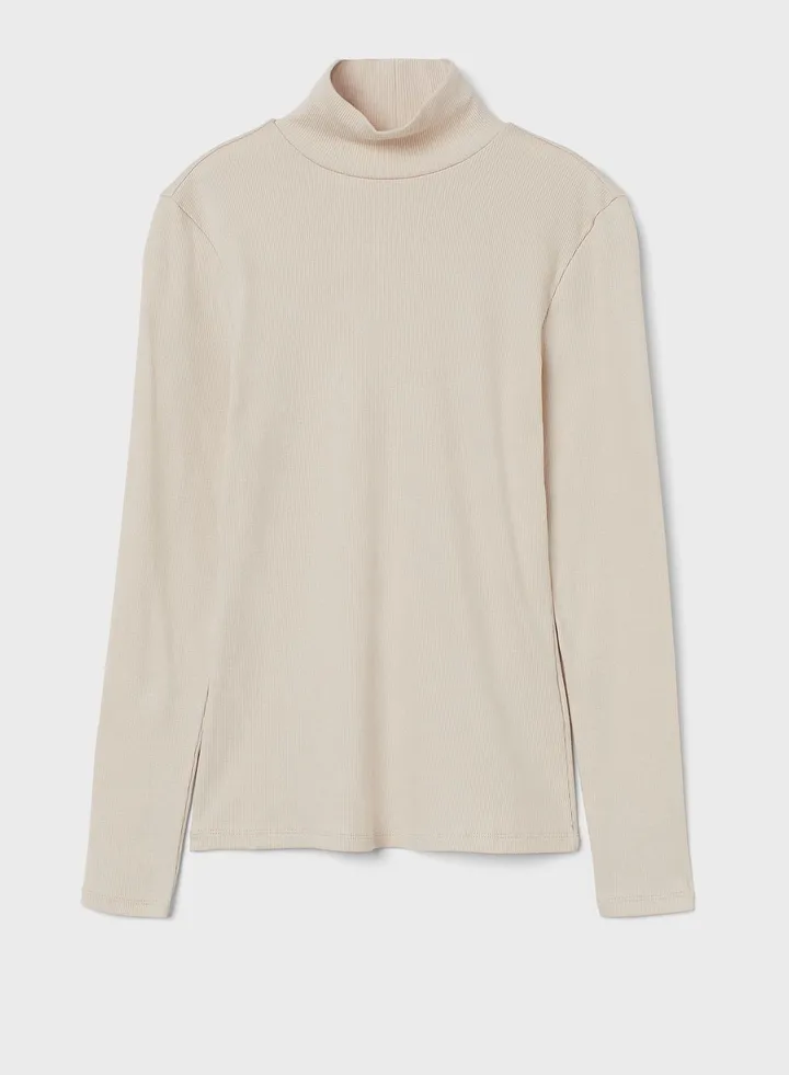 High Neck Knitted Top