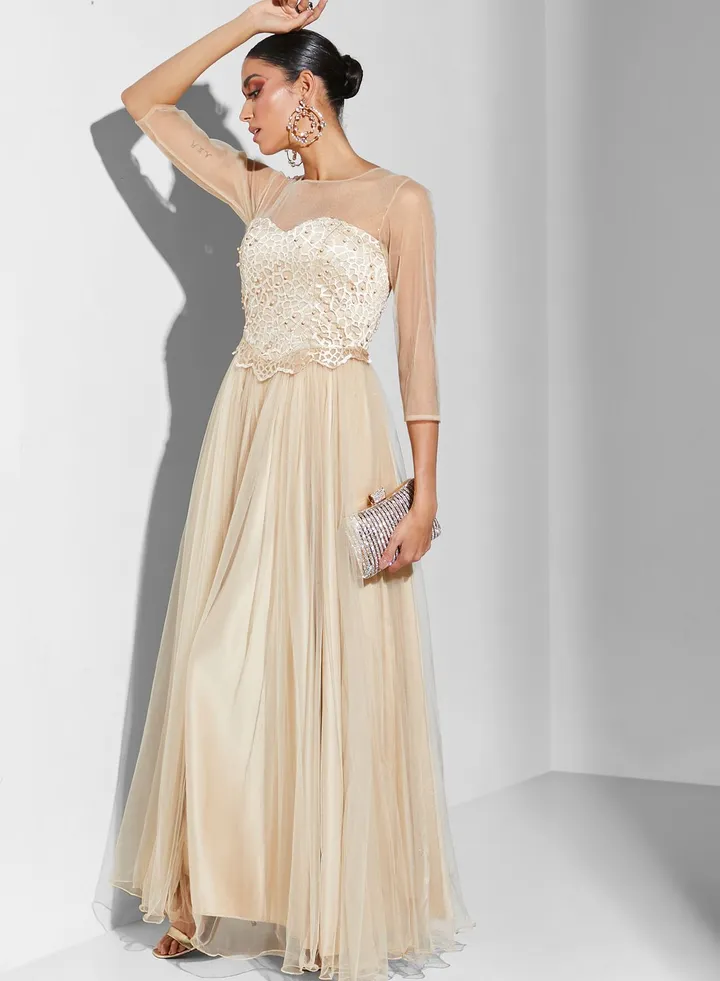 Lace Embellished Dress