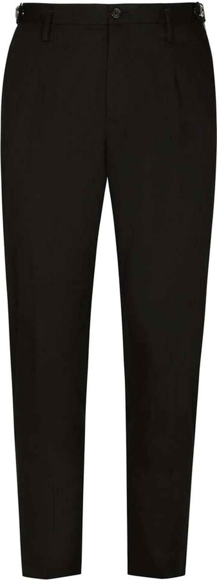 DG-embellished slim-cut trousers