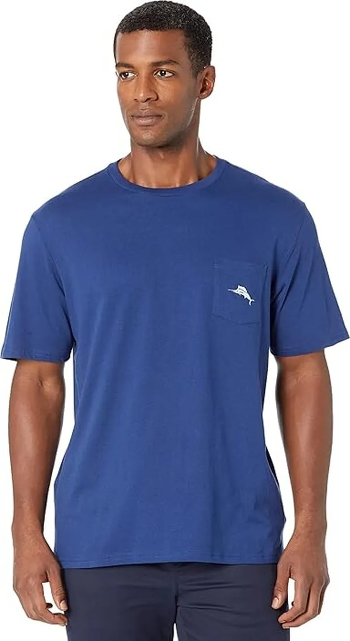 Tommy Bahama High Steaks Pocket Tee (Kingdom Blue) Men's Clothing