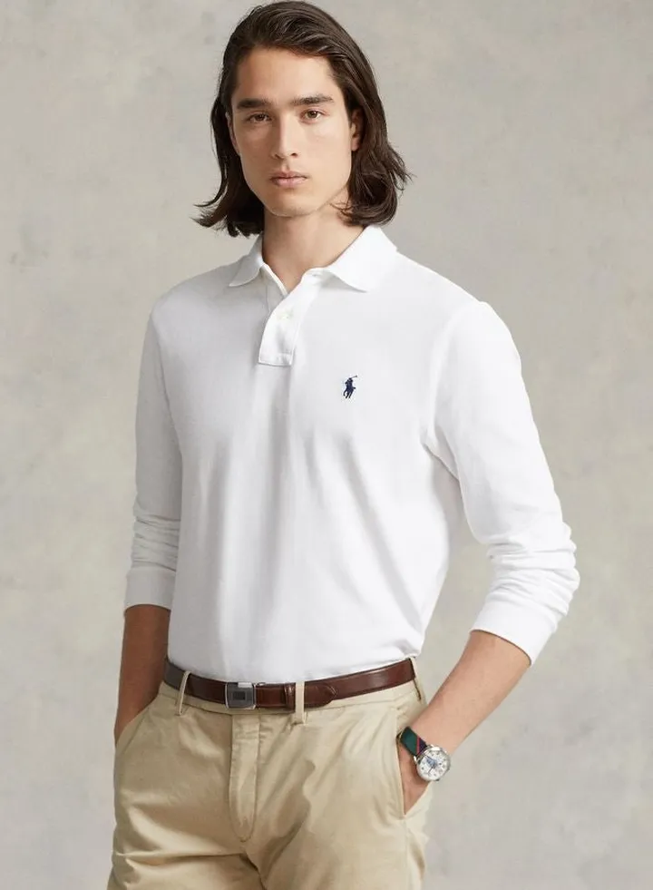 Custom Slim Fit Mesh Polo Shirt