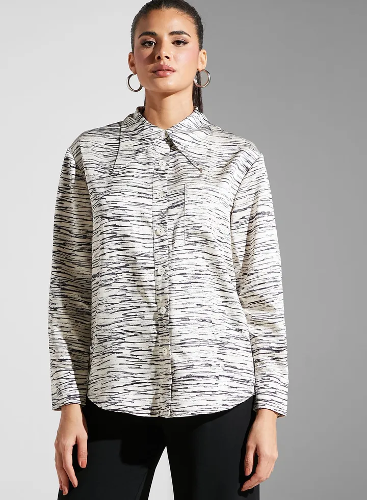 Printed Shirt Dress