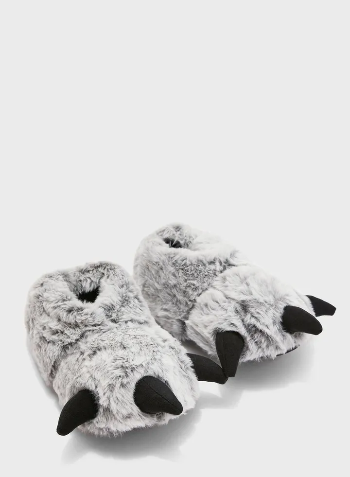 Mens Novelty Claw Bedroom Slippers