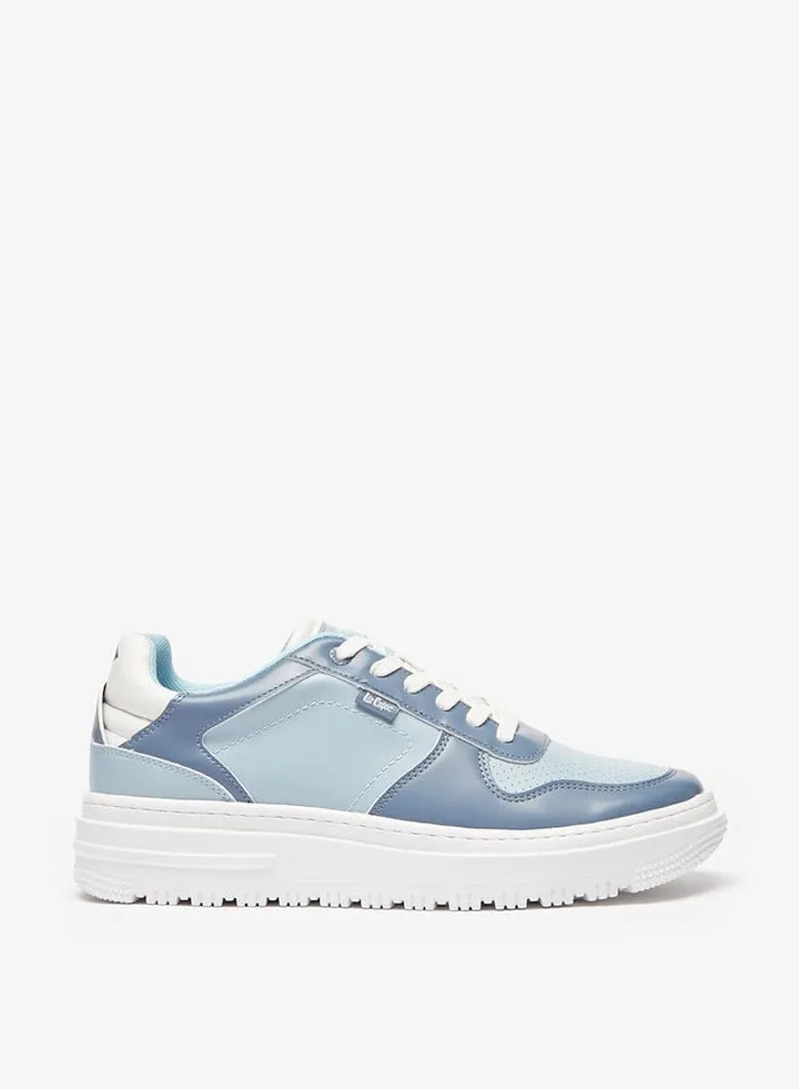 Mens Solid Casual Sneakers With Lace-Up Closure
