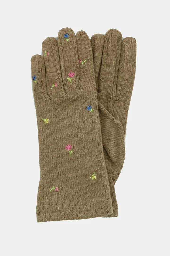 Floral Embroidery Gloves