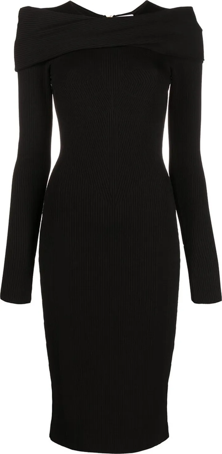 MyBody shoulder wrap dress