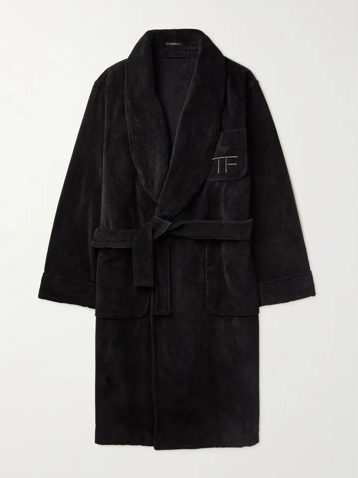 Shawl-Collar Cotton-Terry Robe