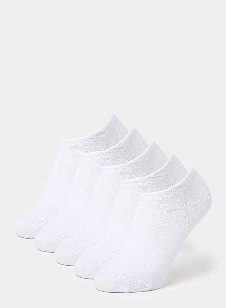 Pack of 5 - Ribbed Shoe Liner Socks