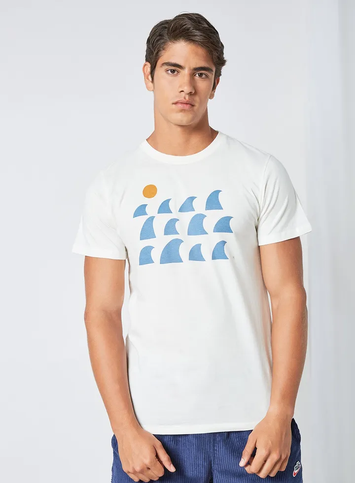Stockholm Rays And Waves Print T-Shirt