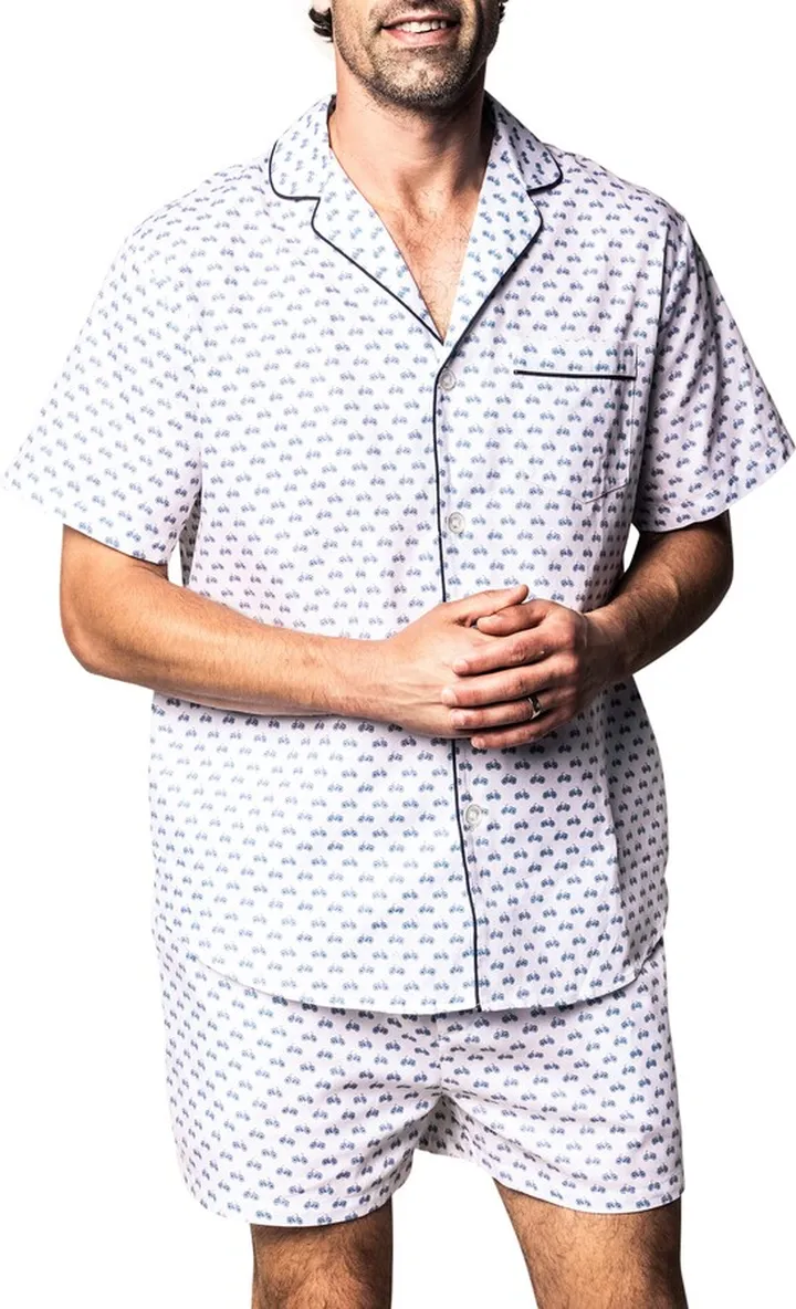 Bicyclette Woven Cotton Short Pajamas