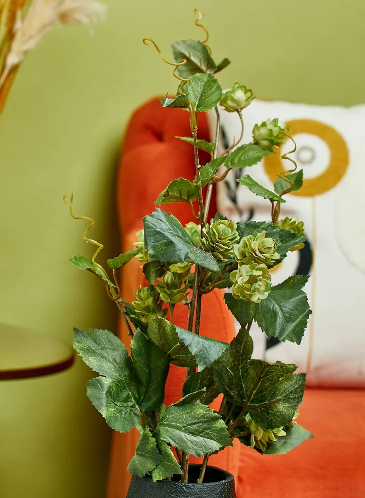 Fiori Faux Pale Lime Hops Spray Single Stem