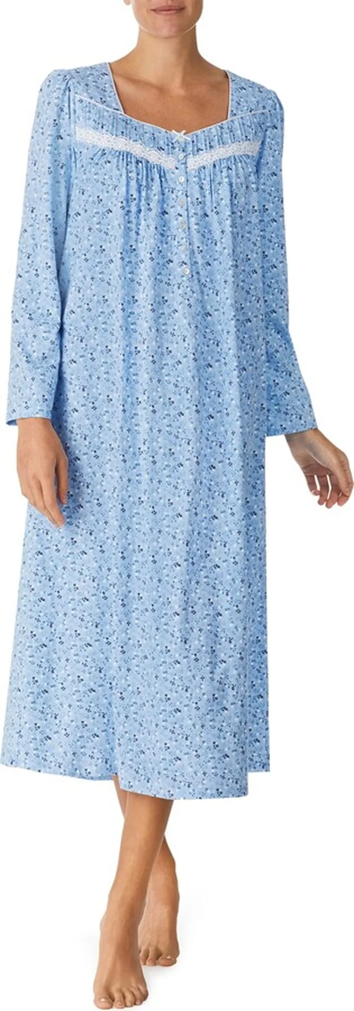 Floral Long Sleeve Nightgown