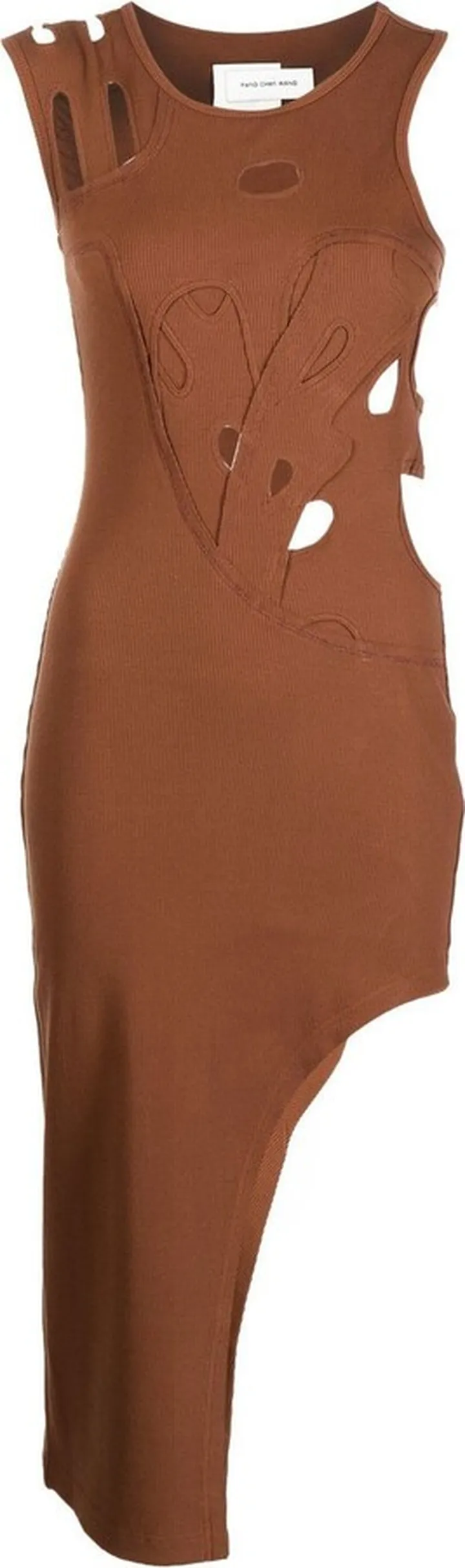 Ribbed Cut-Out Midi Dress