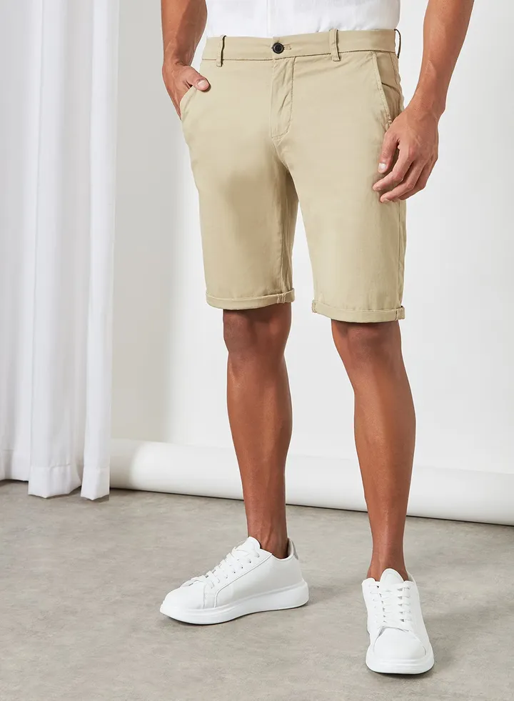 Roll Up Hem Chino Shorts