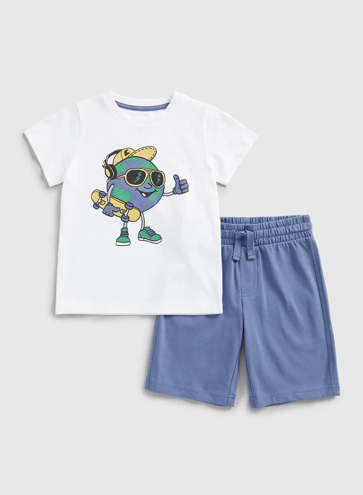 Kids Graphic T-Shirts & Shorts Set