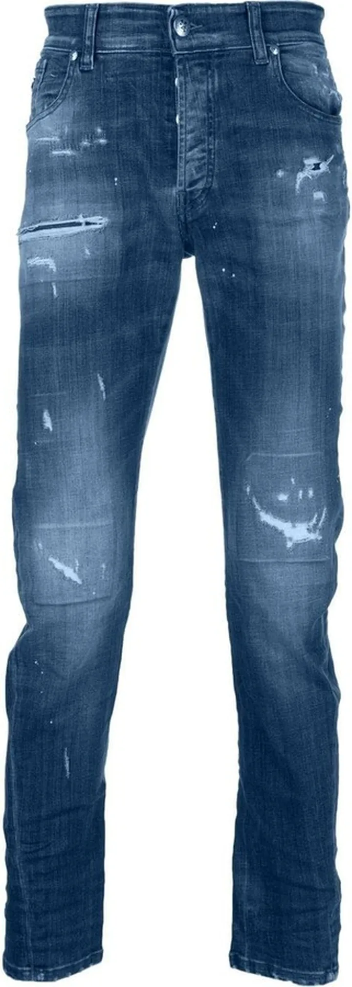 Distressed Slim-Fit Jeans