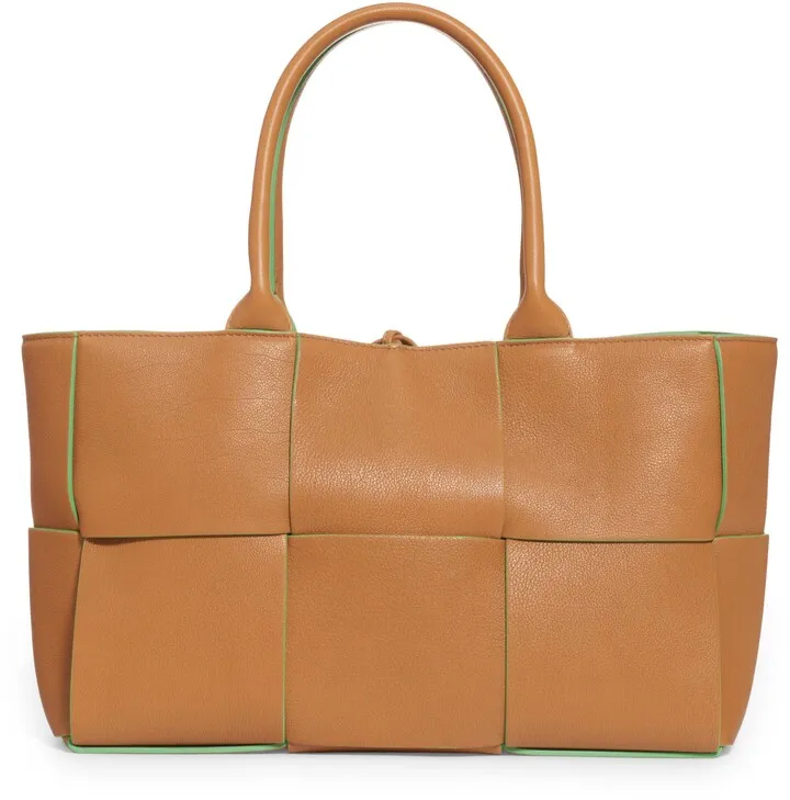 Small Arco Intrecciato Leather Tote