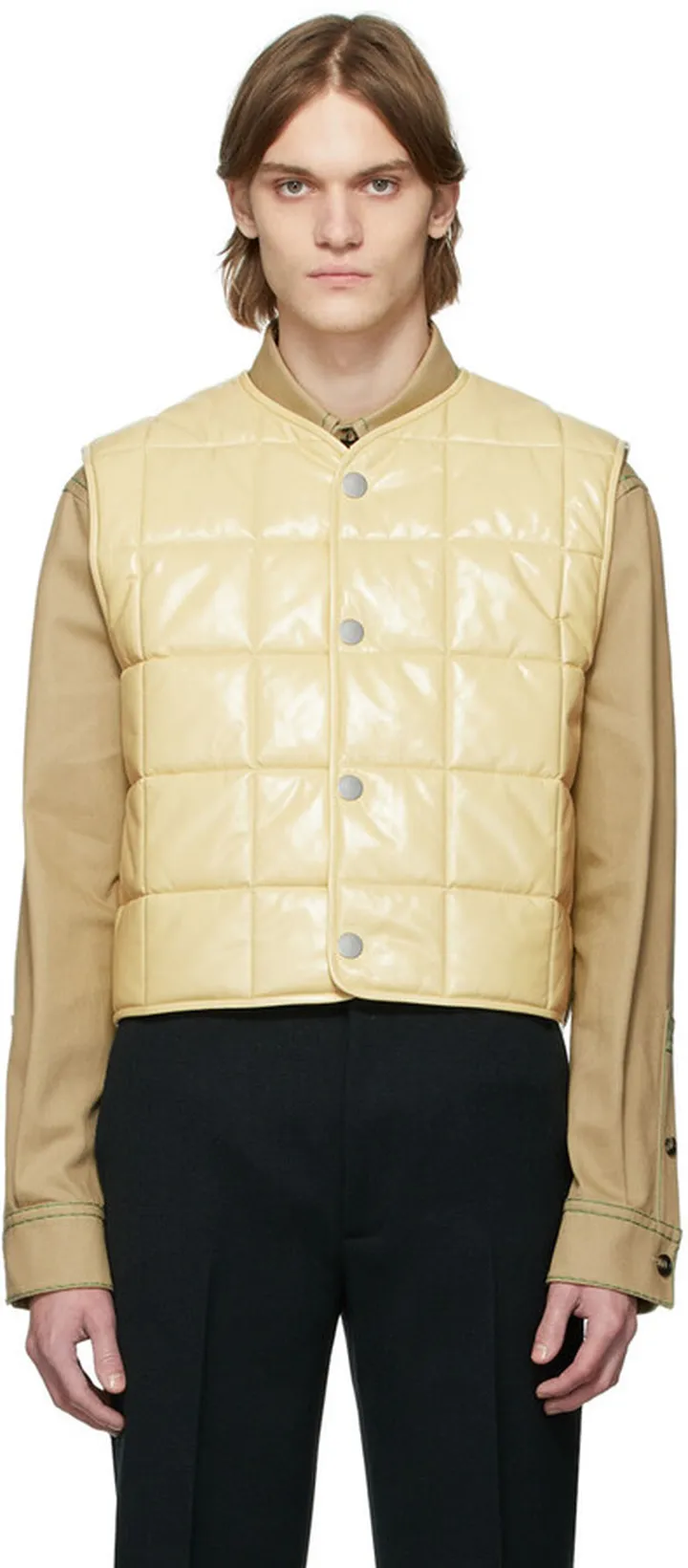 Bottega Veneta Yellow Padded Gilet Vest