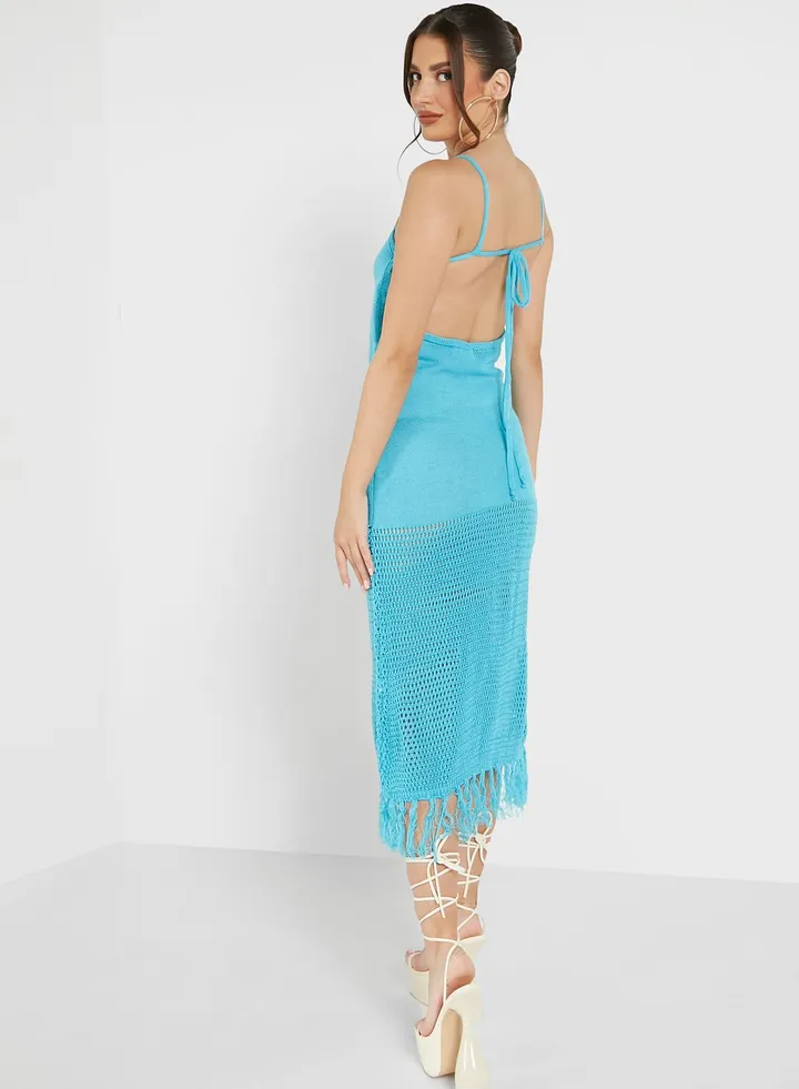 Strappy Knitted Bodycon Dress