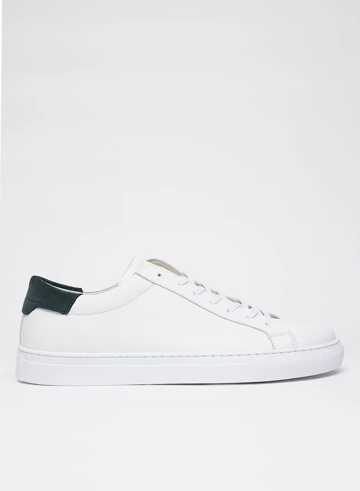 Suede Panel Leather Sneakers