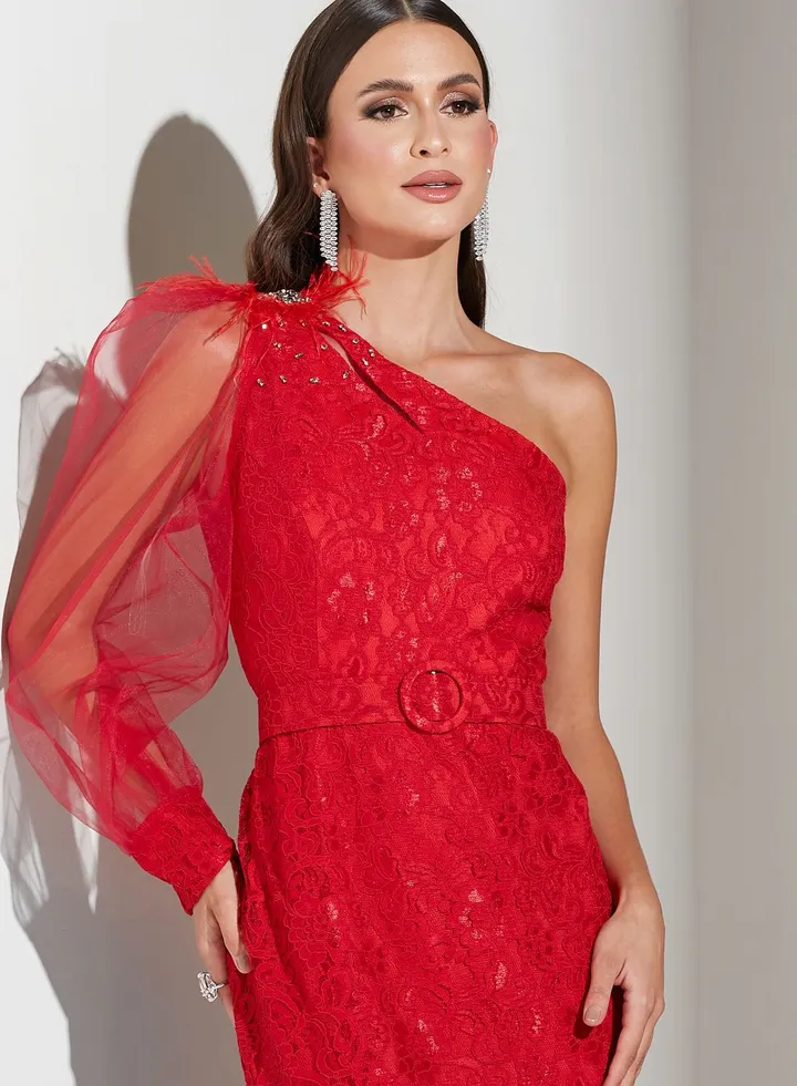 Renee Farah One Shoulder Mermaid Dress
