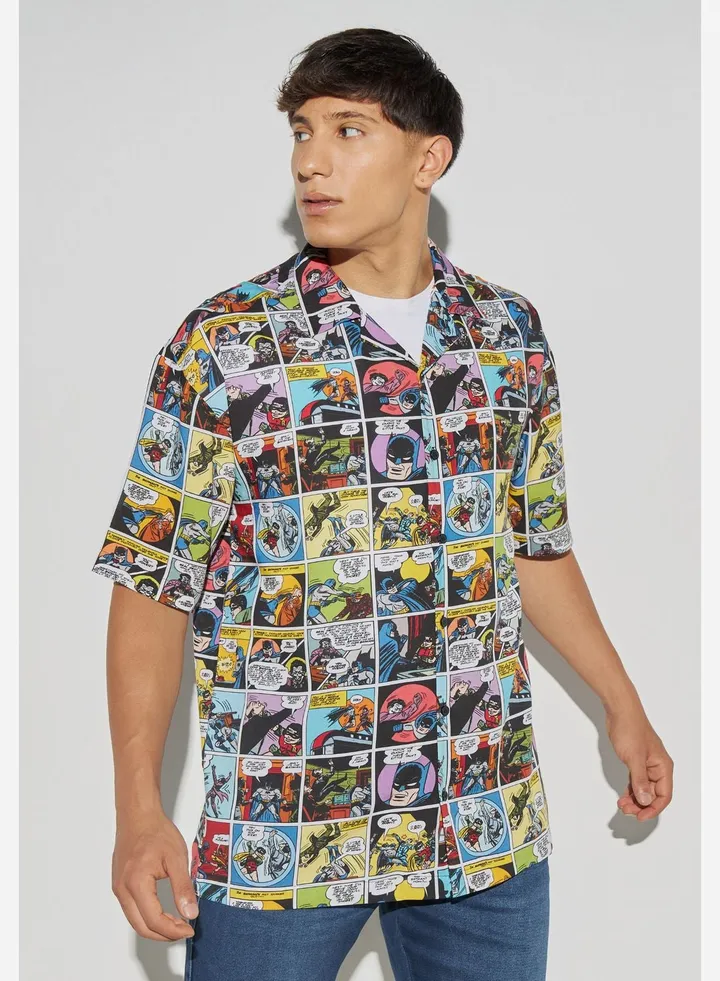 Batman Print Resort Shirt