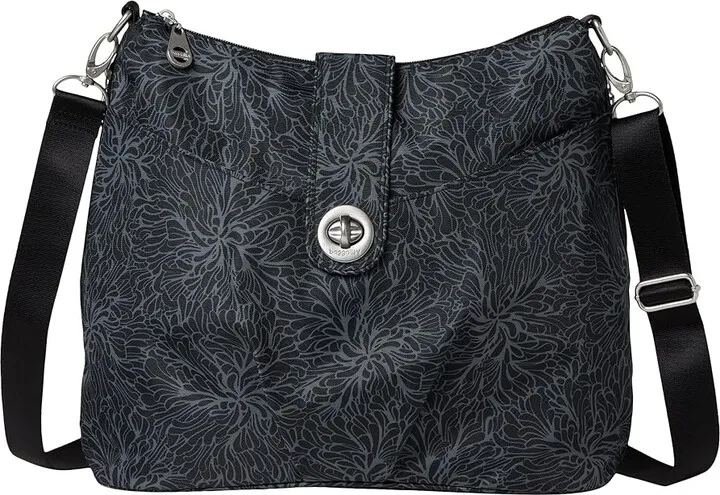 Baggallini Helsinki Crossbody Hobo (Midnight Blossom) Handbags
