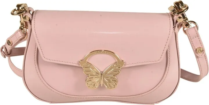 Butterfly Logo Flap Shoulder Bag