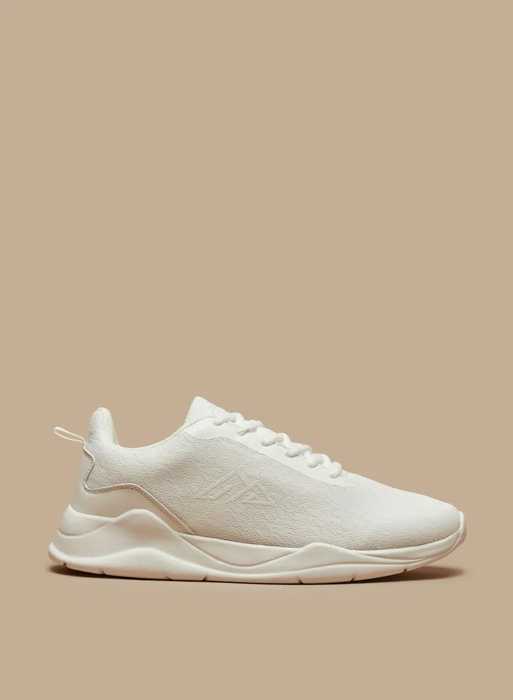 Mens Textured Lace Up Sports Shoes