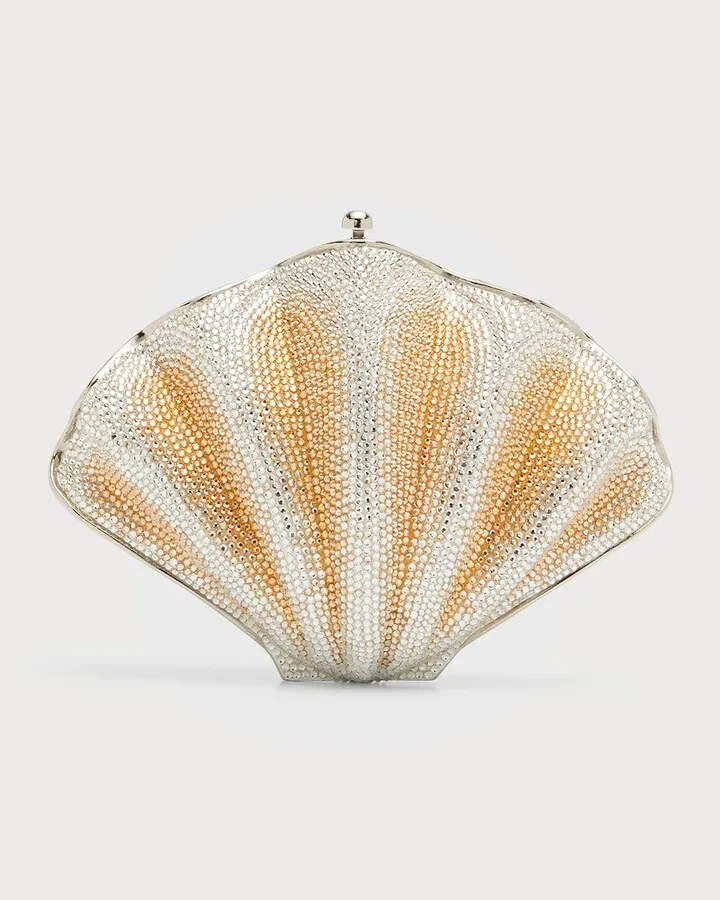 Scallop Clam Crystal Minaudiere