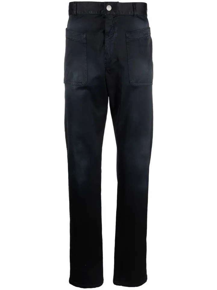 Embroidered-Logo Slim-Cut Trousers
