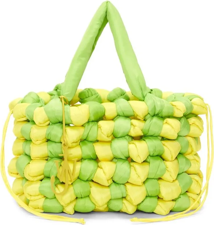 Jw Anderson Large Woven Knotted Tote Bag