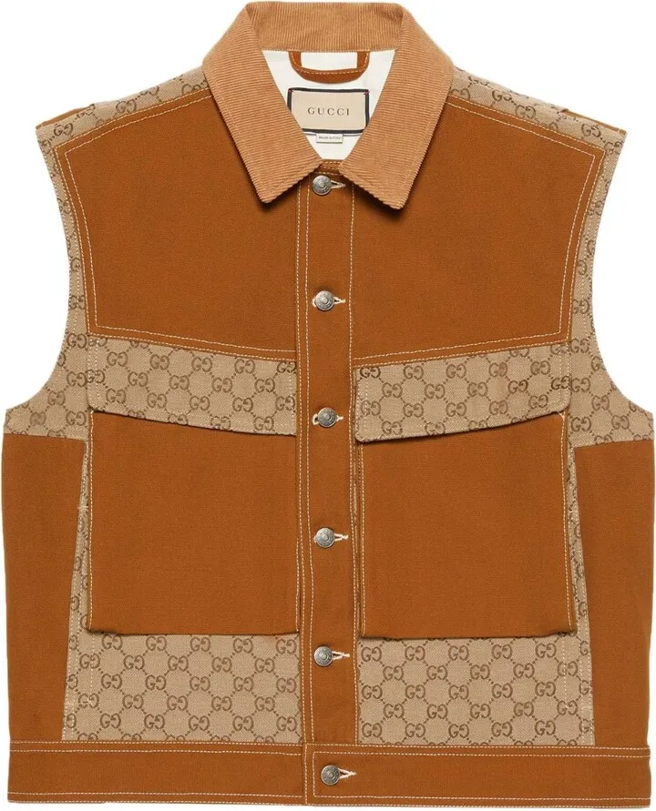 GG canvas print gilet
