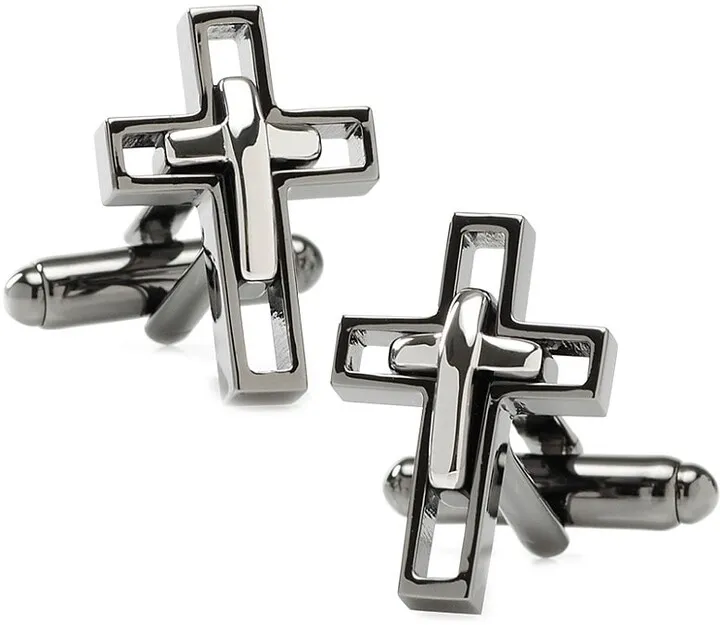 Gunmetal Cross Cufflinks