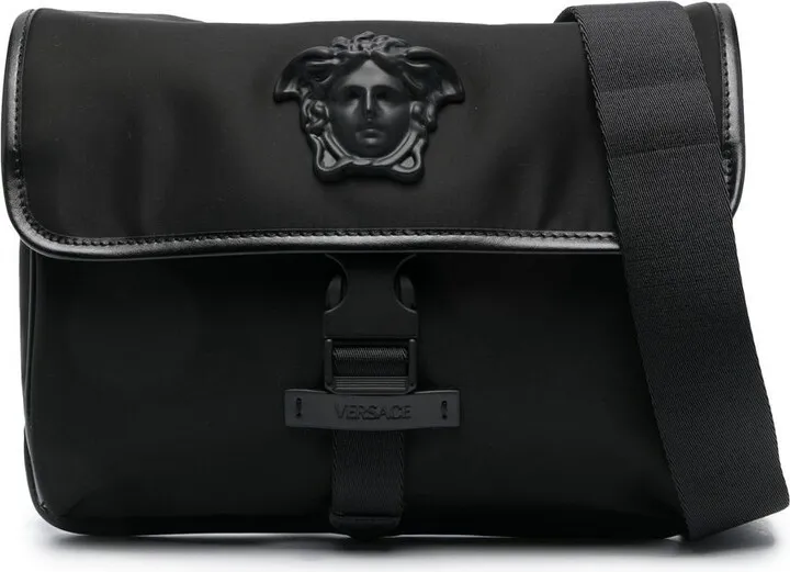 Medusa foldover-top crossbody bag