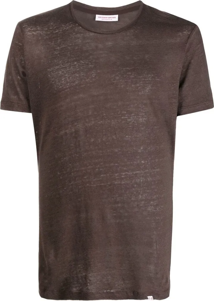 short-sleeved linen T-shirt