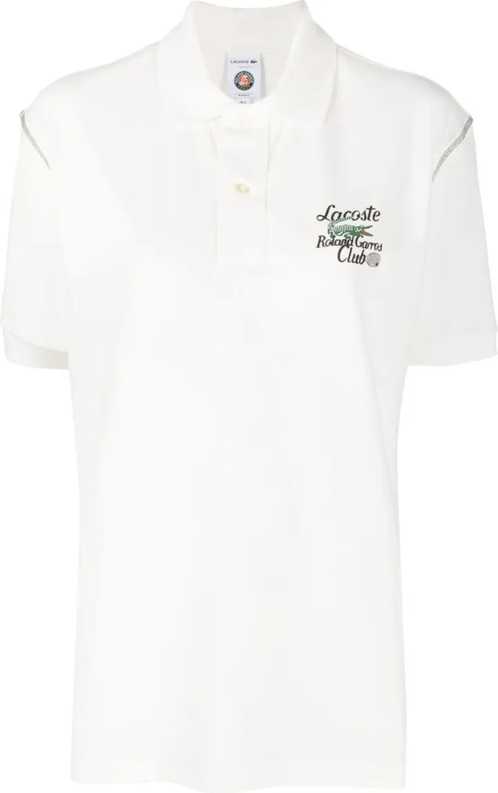 Logo-Print Stretch Polo Top