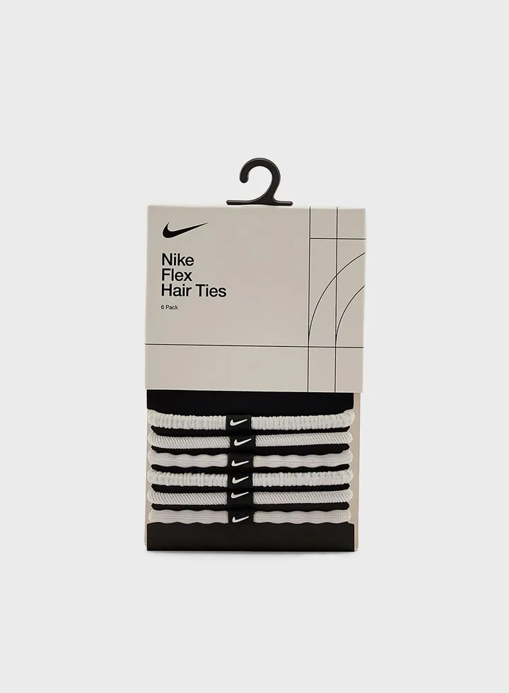 6 Pack Logo Flex Hair Tie
