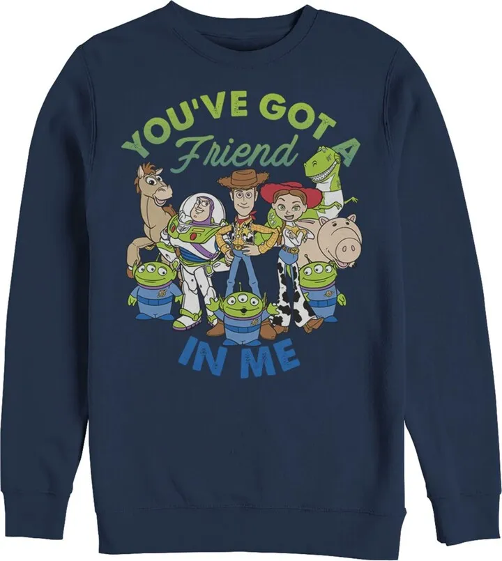 Men's Toy Story Friend in Me Scene Sweatshirt - Navy Blue - 2X Large