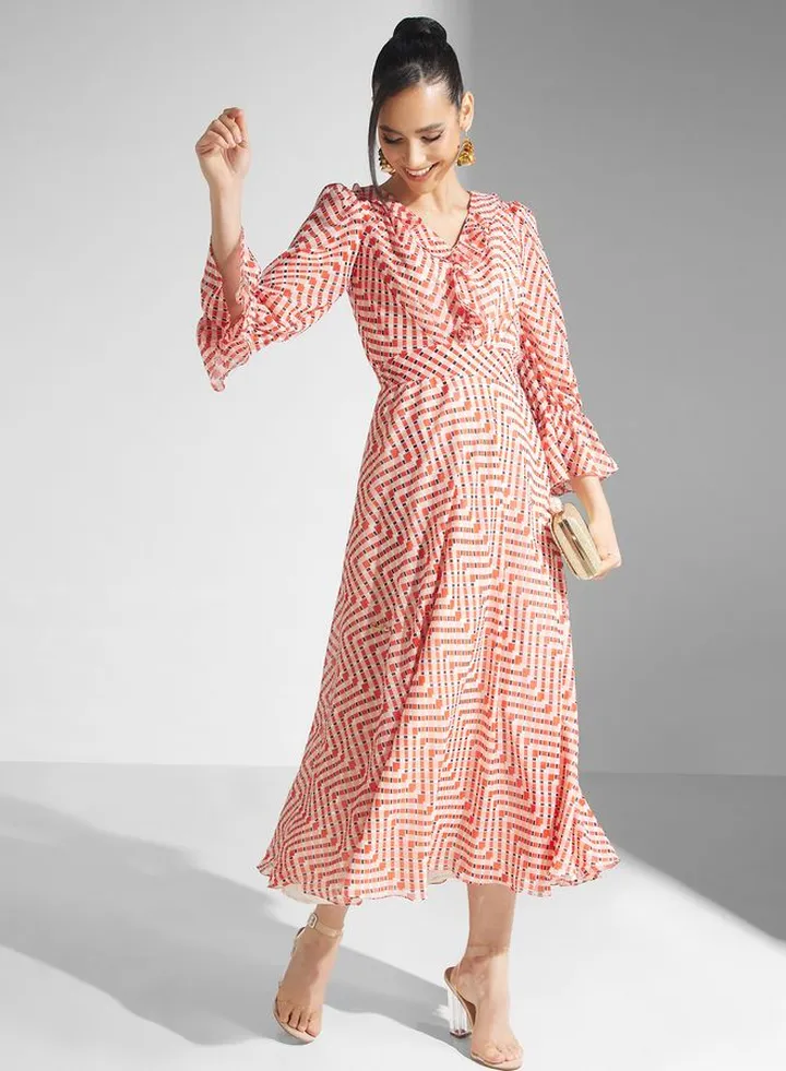 Puff Sleeve Tiered Dress