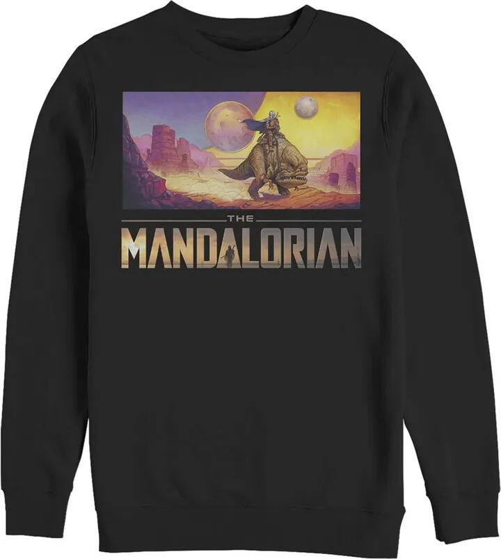 Men's Star Wars The Mandalorian Dreamscape Journey Sweatshirt - Black - 2X Large