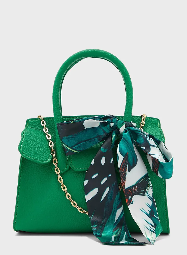 Mini Scarf Detail Satchel