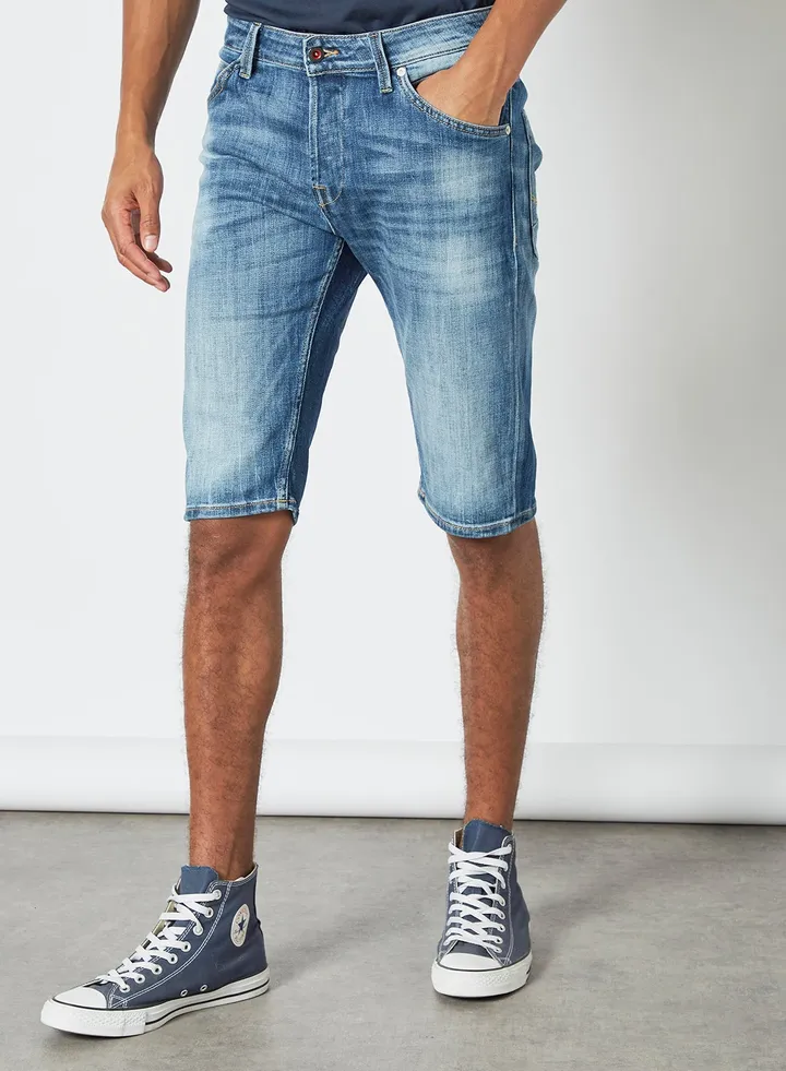 Slim Fit Denim Shorts